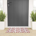 Red Ladybug Floral Pattern Welcome Mat Gallery Image 3