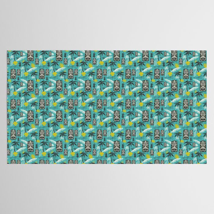 Island Tiki Aqua Tablecloth Gallery Image 2