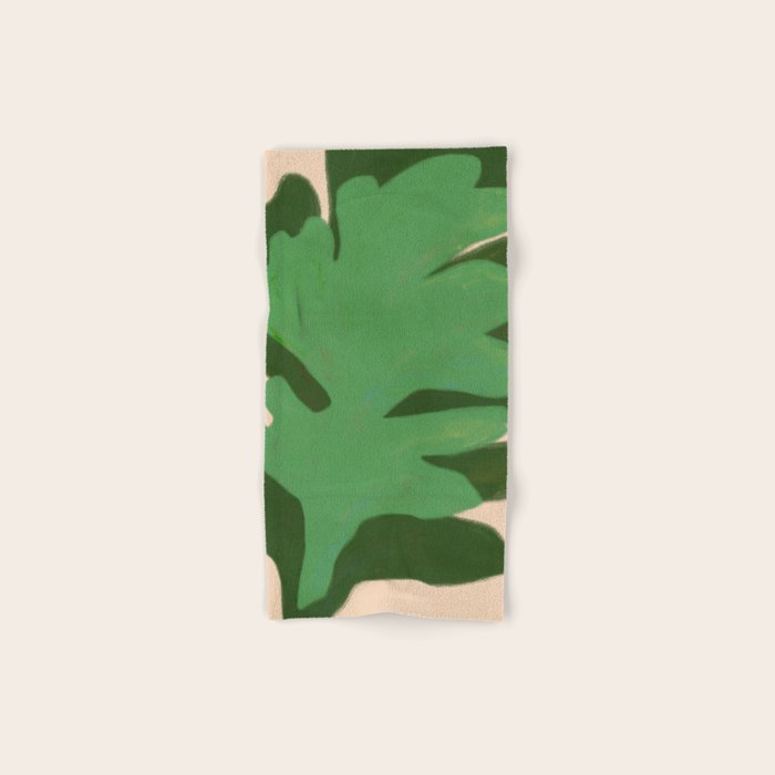 Abstract botanical- Leaf green  Bath Towel Gallery Image 1