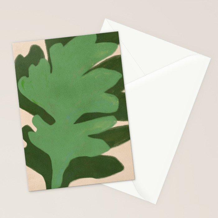 Abstract botanical- Leaf green  Stationery Card Gallery Image 2