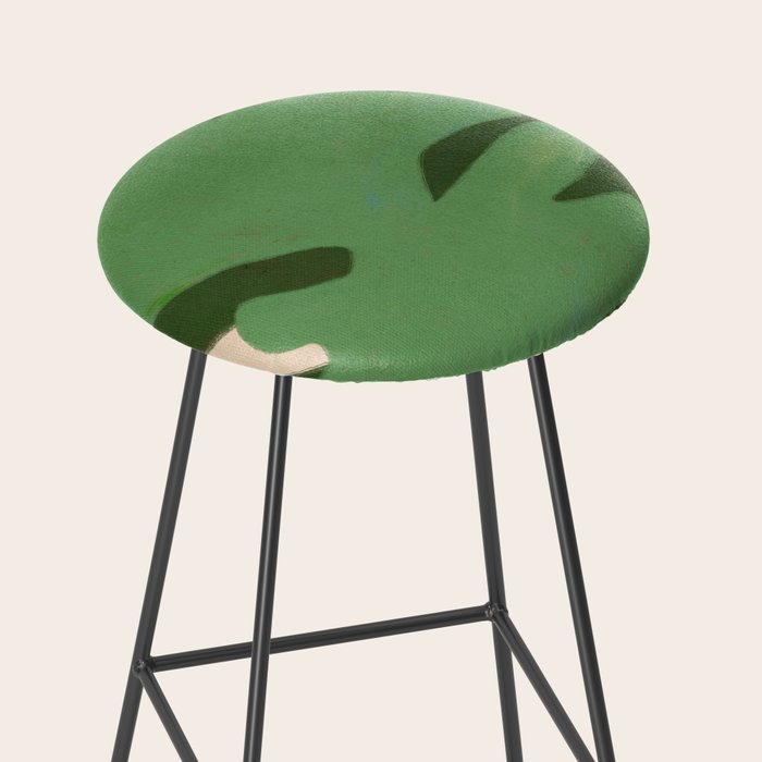 Abstract botanical- Leaf green  Stool Gallery Image 2