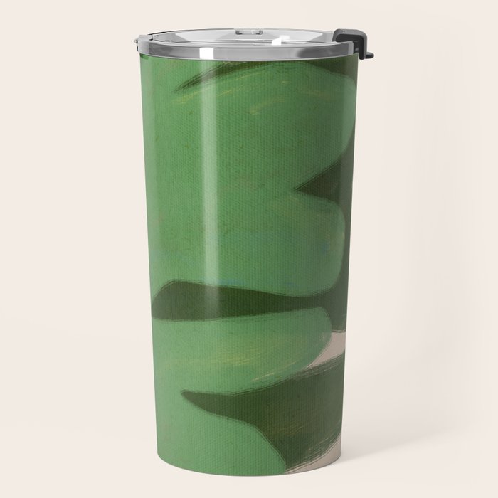 Abstract botanical- Leaf green  Travel Mug Gallery Image 2