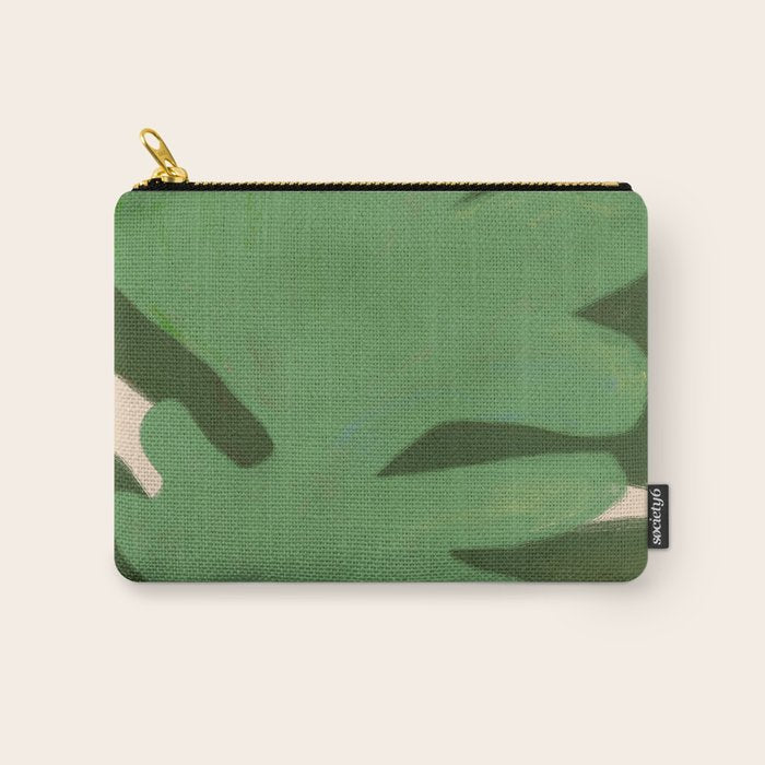 Abstract botanical- Leaf green  Carry All Pouch Gallery Image 1