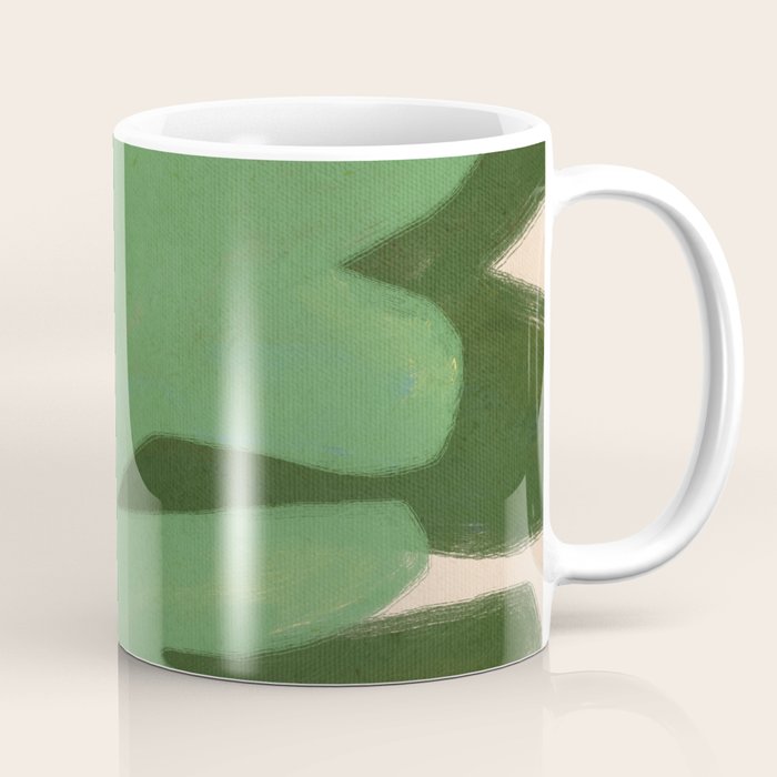 Abstract botanical- Leaf green  Coffee Mug Gallery Image 1