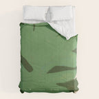 Abstract botanical- Leaf green  Comforter Gallery Image 6