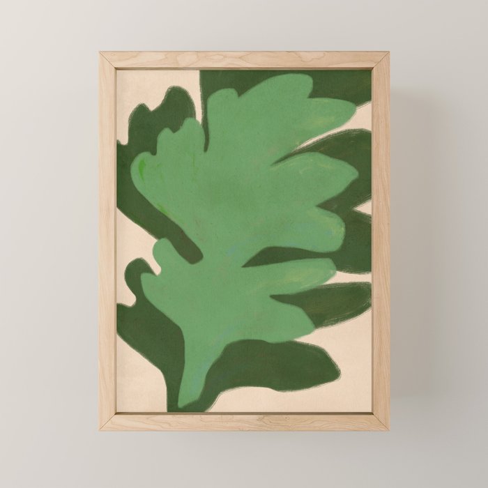 Abstract botanical- Leaf green  Mini Art Print Gallery Image 1
