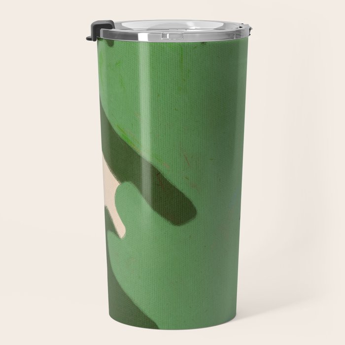 Abstract botanical- Leaf green  Travel Mug Gallery Image 3