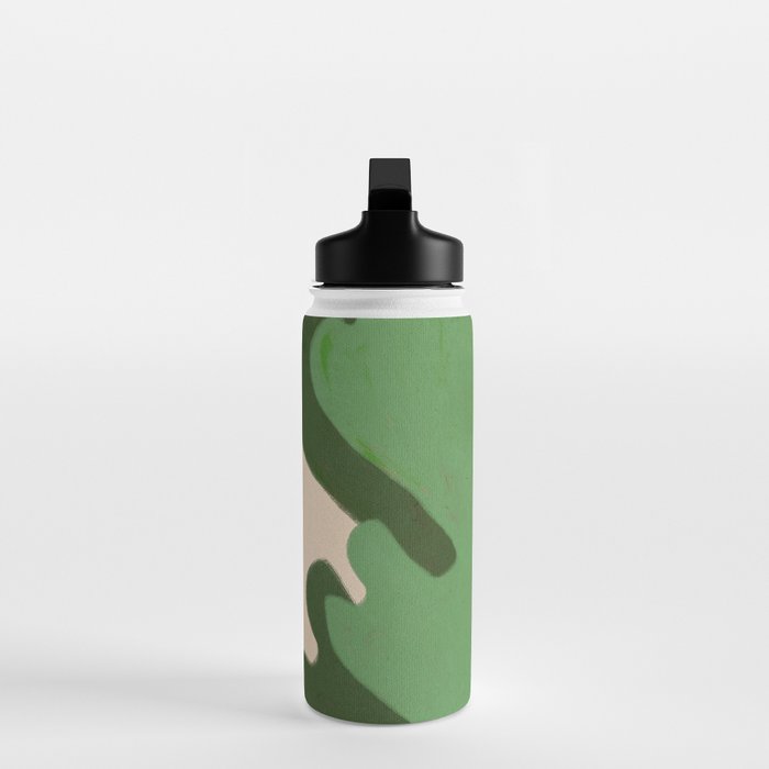 Abstract botanical- Leaf green  Water Bottle Gallery Image 3