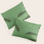 Abstract botanical- Leaf green  Pillow Sham Gallery Image 3