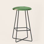 Abstract botanical- Leaf green  Stool Gallery Image 1