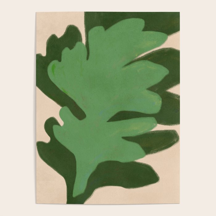 Abstract botanical- Leaf green  Poster Gallery Image 1