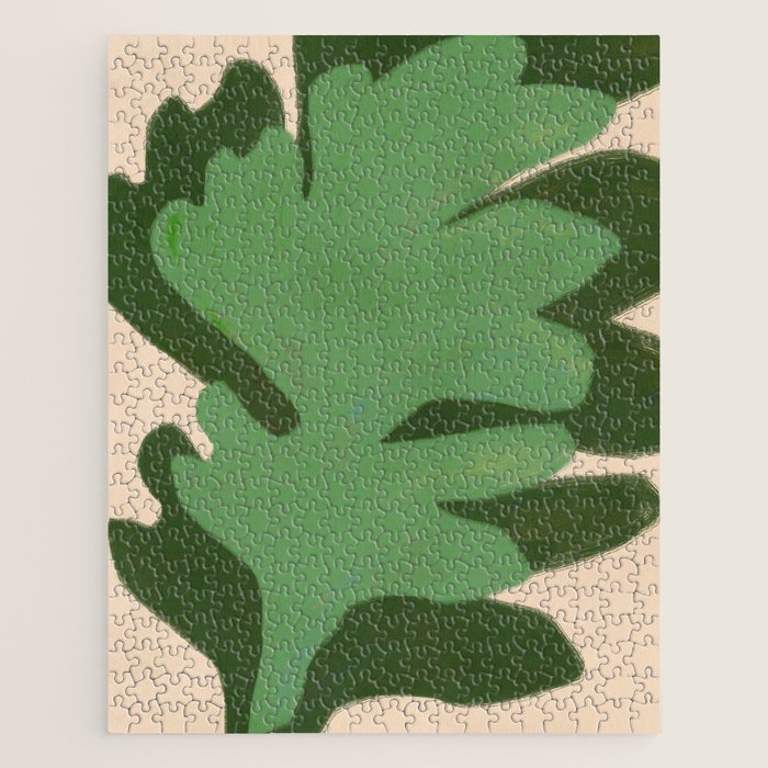 Abstract botanical- Leaf green  Jigsaw Puzzle Gallery Image 1