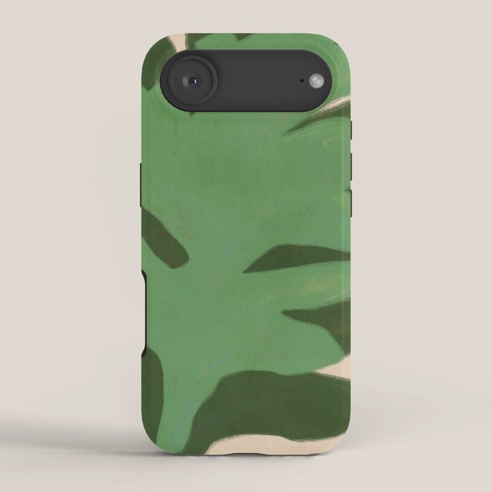Abstract botanical- Leaf green  iPhone Case Gallery Image 2