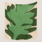 Abstract botanical- Leaf green  Wall Tapestry Gallery Image 4