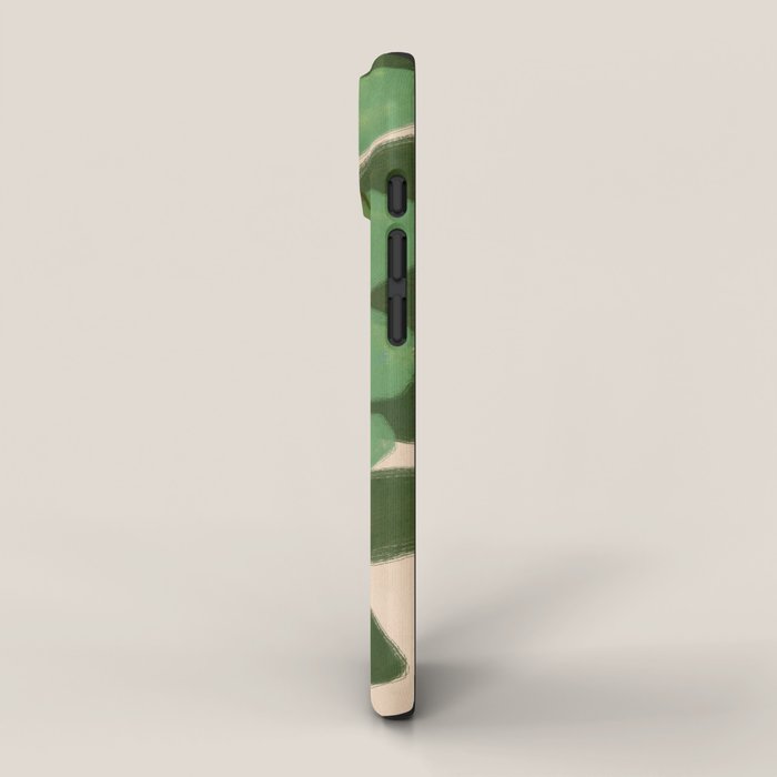 Abstract botanical- Leaf green  iPhone Case Gallery Image 2