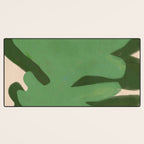 Abstract botanical- Leaf green  Desk Mat Gallery Image 3