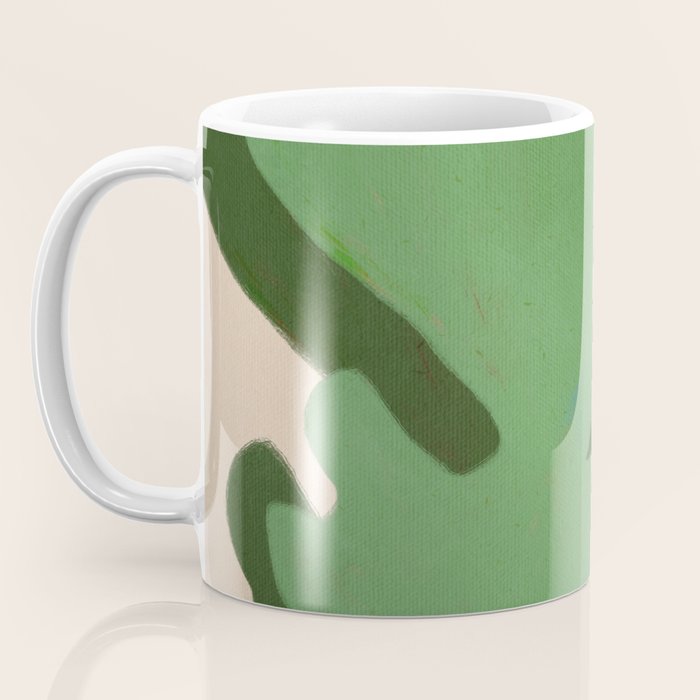 Abstract botanical- Leaf green  Coffee Mug Gallery Image 3