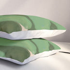 Abstract botanical- Leaf green  Pillow Sham Gallery Image 3