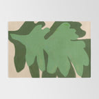 Abstract botanical- Leaf green  Rug Gallery Image 2