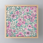 Posey - purple Mini Art Print Gallery Image 1