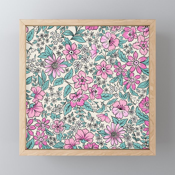 Posey - purple Mini Art Print Gallery Image 1