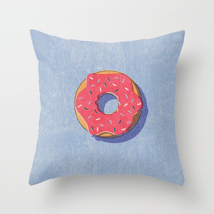 FAST FOOD / Donut Throw Pillow Gallery Image 1