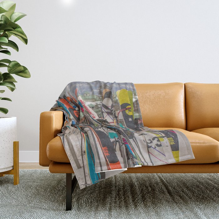 Ski Day Throw Blanket Gallery Image 1