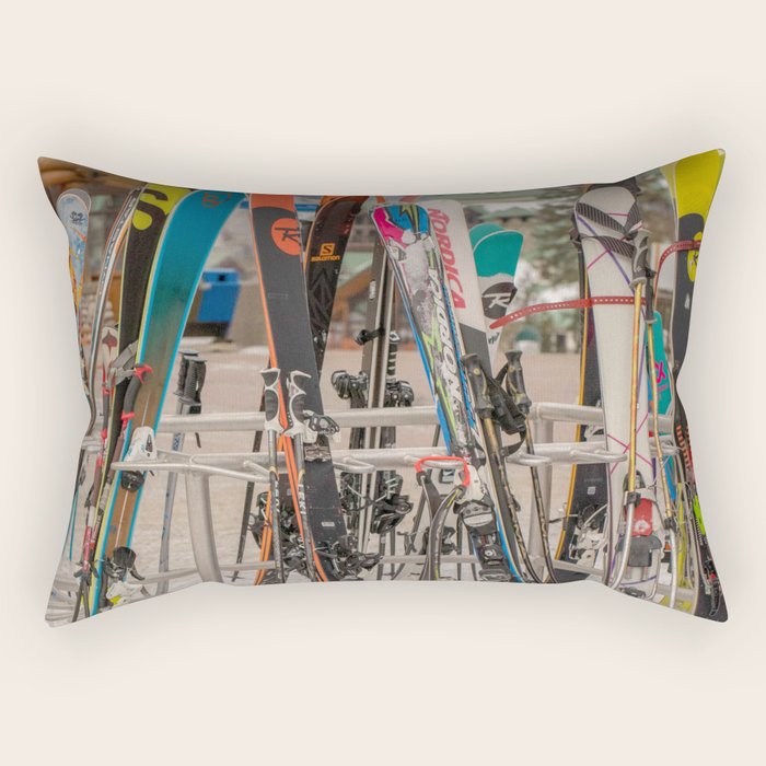 Ski Day Rectangular Pillow Gallery Image 1