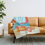 Great Lakes Surf Sunset Throw Blanket Gallery Image 1