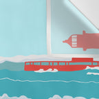 Great Lakes Surf Sunset Wall Tapestry Gallery Image 3