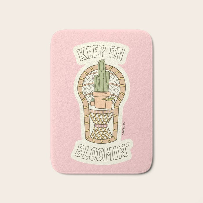 KEEP ON BLOOMIN' Bath Mat Gallery Image 1