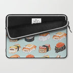 Sushi Persian Cat Watercolor Laptop Sleeve Gallery Image 2