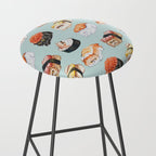 Sushi Persian Cat Watercolor Stool Gallery Image 2