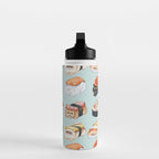 Sushi Persian Cat Watercolor Water Bottle Gallery Image 3