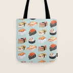 Sushi Persian Cat Watercolor Tote Bag Gallery Image 1