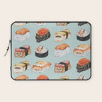 Sushi Persian Cat Watercolor Laptop Sleeve Gallery Image 1