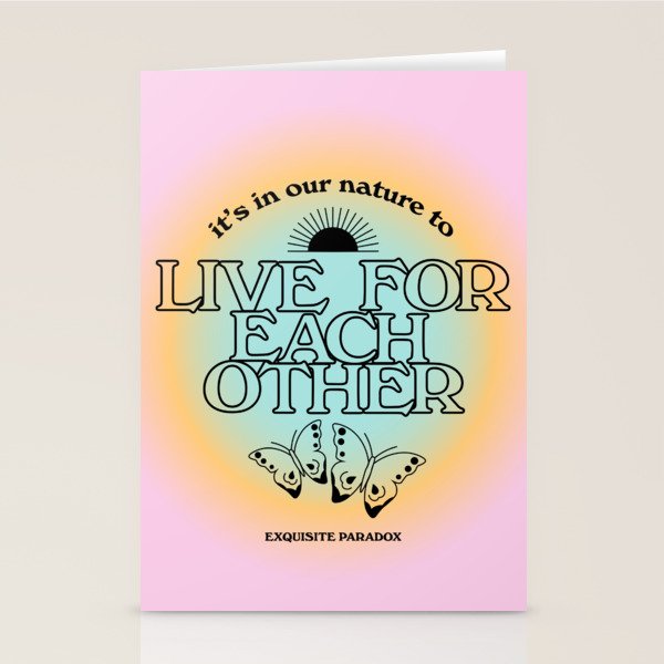 Live For Each Other Stationery Card Gallery Image 2