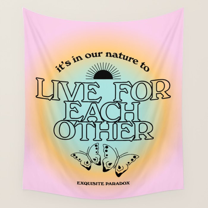 Live For Each Other Wall Tapestry Gallery Image 4