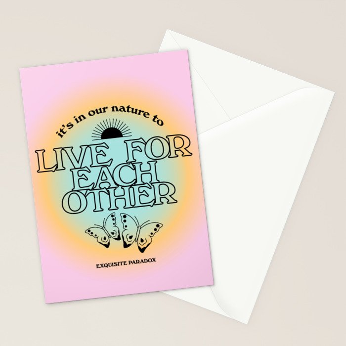 Live For Each Other Stationery Card Gallery Image 2