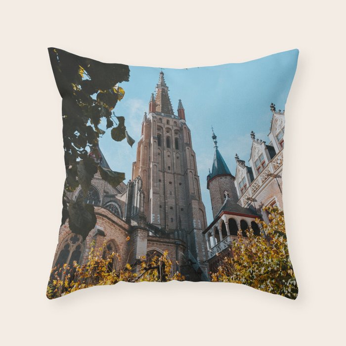 Autumn In Bruges II - Photography Throw Pillow Gallery Image 6