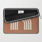 Woodblock arch terracotta Laptop Sleeve Gallery Image 2
