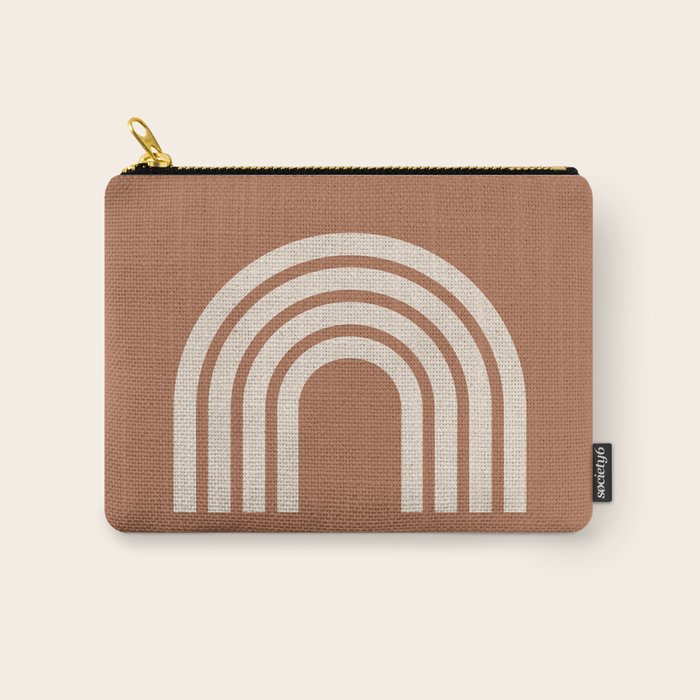 Woodblock arch terracotta Carry All Pouch Gallery Image 1