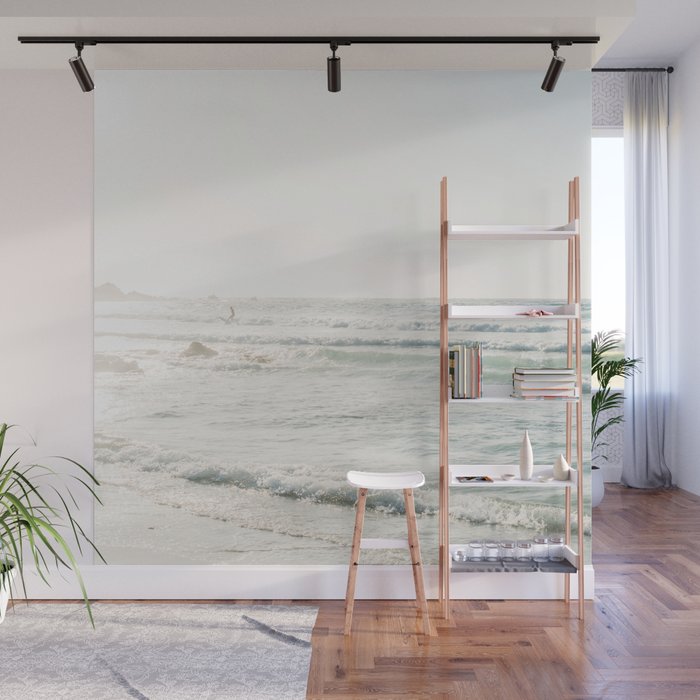 Surfing at Monterey - California Coast Sunset - Pacific Ocean Surf Travel Photography Wall Mural Gallery Image 1