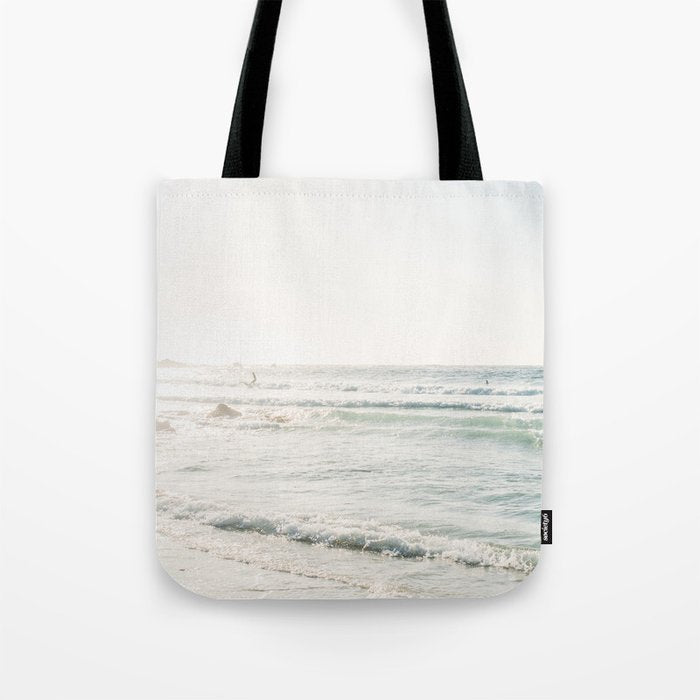 Surfing at Monterey - California Coast Sunset - Pacific Ocean Surf Travel Photography Tote Bag Gallery Image 1
