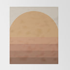 Minimal Retro Sunset Sunrise - Neutral Desert Orange Throw Blanket Gallery Image 2