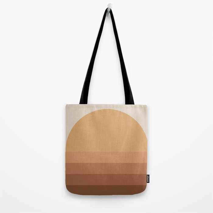Minimal Retro Sunset Sunrise - Neutral Desert Orange Tote Bag Gallery Image 2