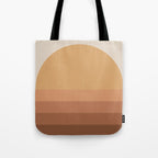 Minimal Retro Sunset Sunrise - Neutral Desert Orange Tote Bag Gallery Image 1