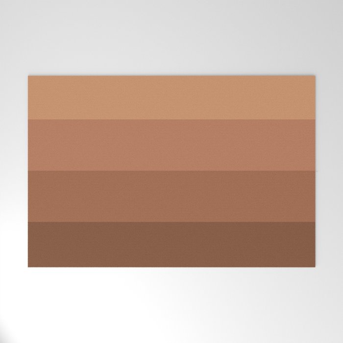 Minimal Retro Sunset Sunrise - Neutral Desert Orange Welcome Mat Gallery Image 1