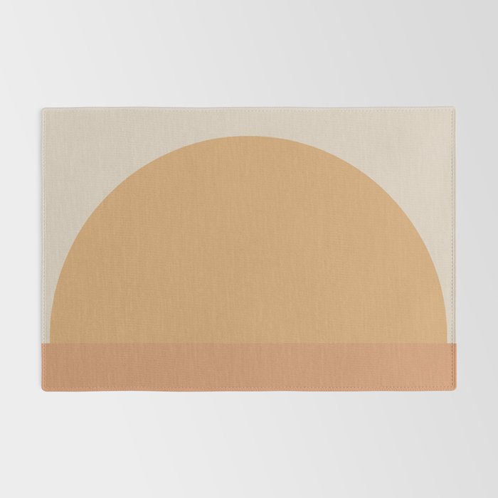 Minimal Retro Sunset Sunrise - Neutral Desert Orange Rug Gallery Image 2