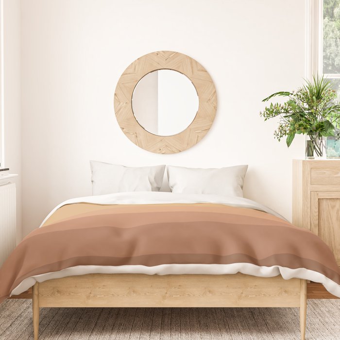 Minimal Retro Sunset Sunrise - Neutral Desert Orange Duvet Cover Gallery Image 3